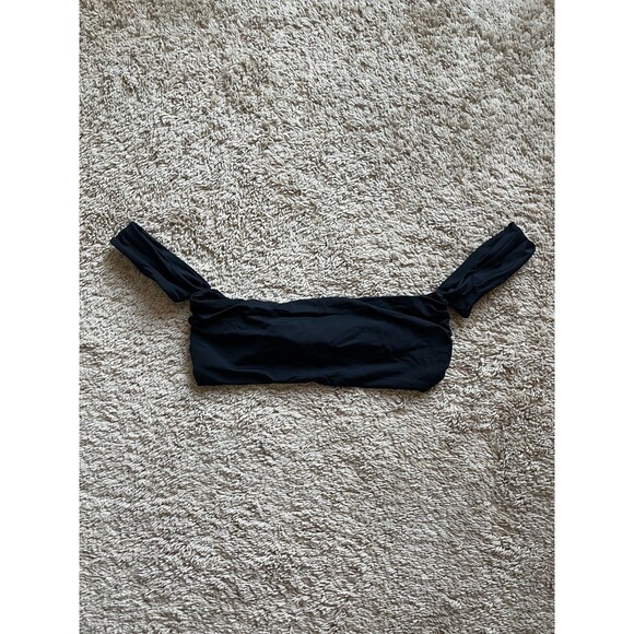 Frankies Bikinis Monica Knotted Bikini Top in Black Size MEDIUM - Picture 3 of 6